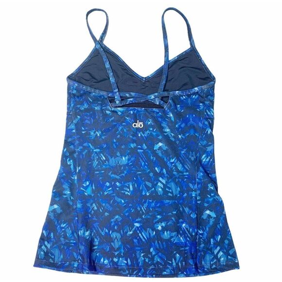 ALO Yoga Lure Long Bra Tank Top Kaleidoscope Print - Picture 5 of 9